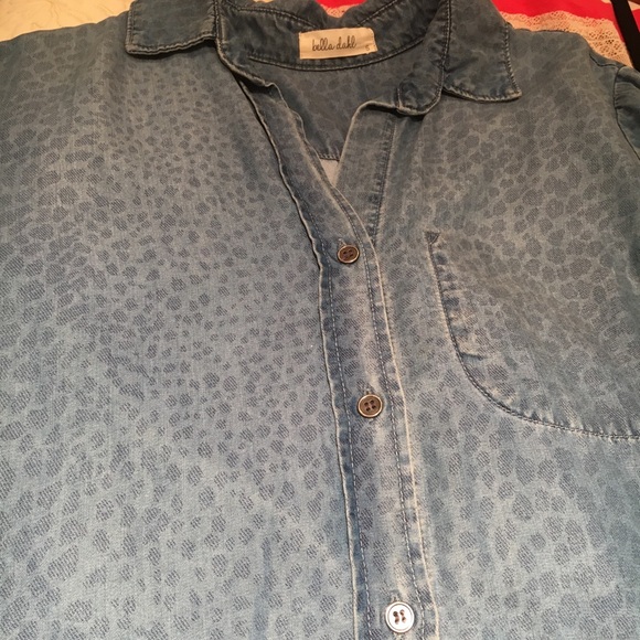 Bella Dahl Blue Cheetah Chambray Button Down - Picture 8 of 8